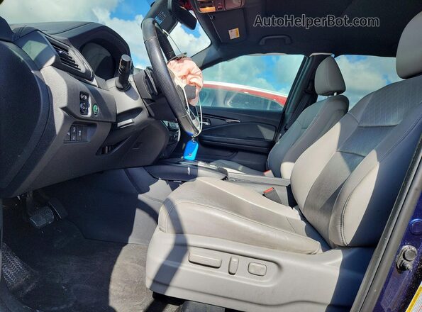 5FNYF8H9XKB020120 2019 HONDA PASSPORT Blue წინა სალონის ხედი