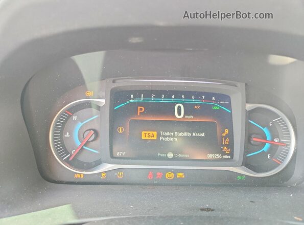 5FNYF8H9XKB020120 2019 HONDA PASSPORT Blue ხელსაწყოთა პანელის ხედი