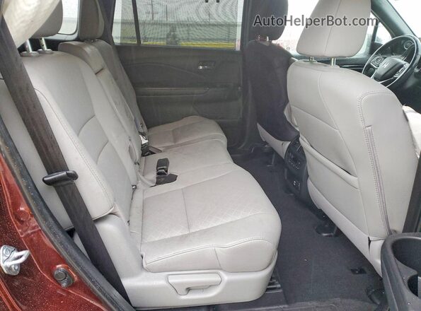 5FNYF8H9XMB018743 2021 HONDA PASSPORT Maroon Widok wnętrza z tyłu