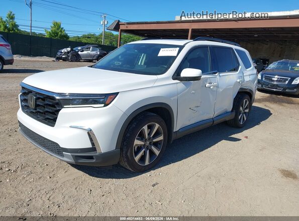 5FNYG1H75PB001906 2023 HONDA PILOT White Առջևի ձախ երեք քառորդ տեսարան