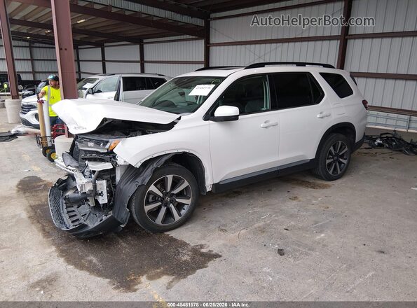 5FNYG1H79PB055063 2023 HONDA PILOT White Առջևի ձախ երեք քառորդ տեսարան