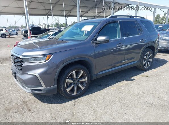 5FNYG1H7XRB046472 2024 HONDA PILOT Gray წინა მარცხენა ხედი სამი მეოთხედიდან