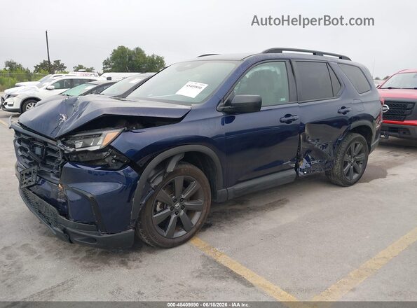 5FNYG2H34PB012818 2023 HONDA PILOT Dark Blue Передняя левая четверть