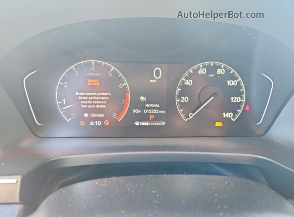 5FNYG2H59PB004974 2023 HONDA PILOT Gray Вид щитка приладів