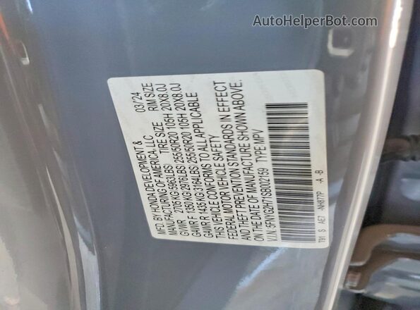 5FNYG2H71SB002159 2025 HONDA PILOT Gray 