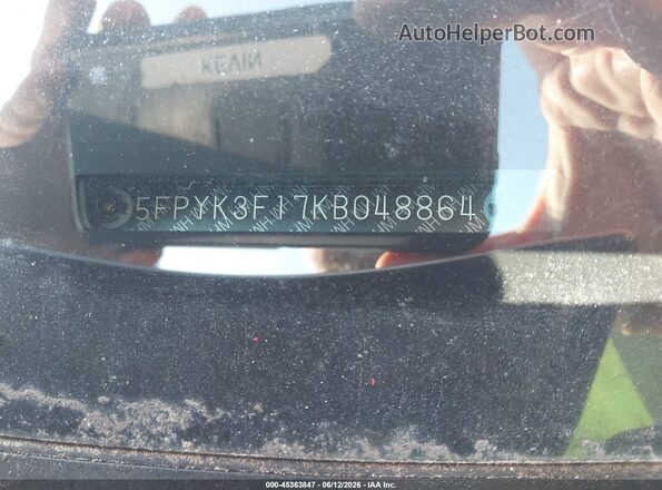5FPYK3F17KB048864 2019 HONDA RIDGELINE Серый 