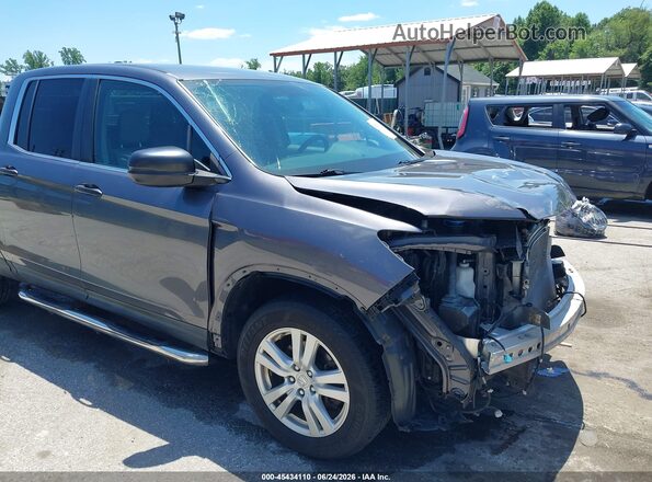 5FPYK3F21HB007664 2017 HONDA RIDGELINE Gray Front view