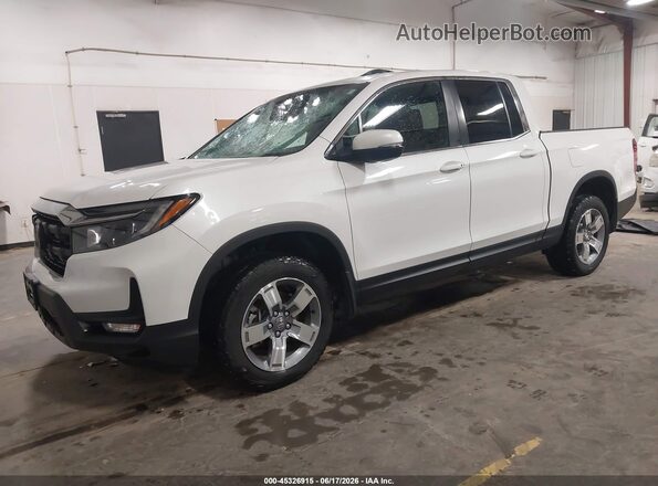 5FPYK3F52SB014849 2025 HONDA RIDGELINE White წინა მარცხენა ხედი სამი მეოთხედიდან