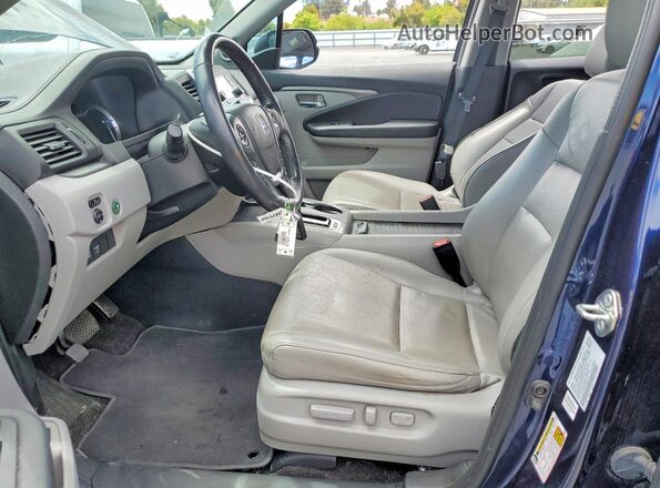 5FPYK3F53KB018716 2019 HONDA RIDGELINE Blue Вид салону спереду