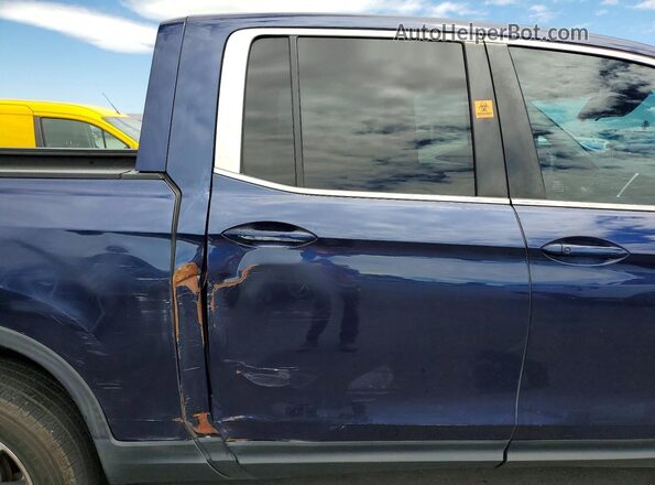 5FPYK3F53KB018716 2019 HONDA RIDGELINE Blue Вид задніх сидінь