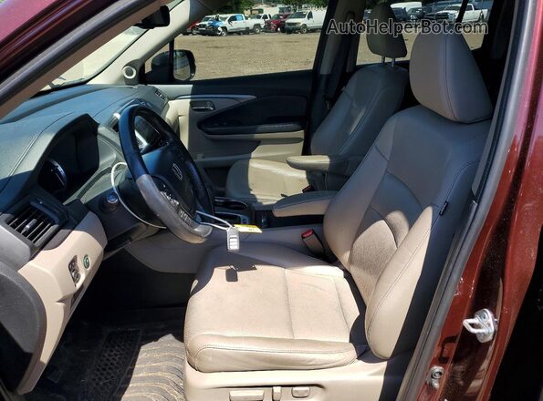 5FPYK3F63KB012813 2019 HONDA RIDGELINE Burgundy Widok wnętrza z przodu