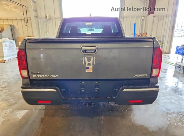 5FPYK3F65JB001424 2018 HONDA RIDGELINE Gray Вид ззаду