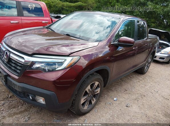 5FPYK3F68KB033592 2019 HONDA RIDGELINE Бордовый Передняя левая четверть