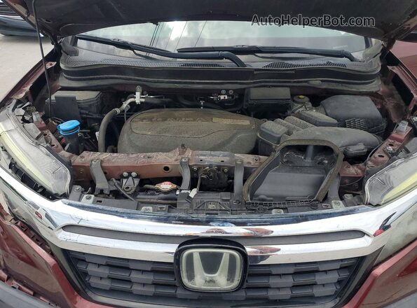 5FPYK3F72KB012410 2019 HONDA RIDGELINE Maroon უკანა სალონის ხედი