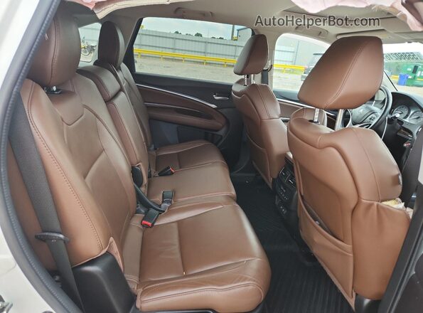 5FRYD3H56HB010732 2017 ACURA MDX White Widok wnętrza z tyłu