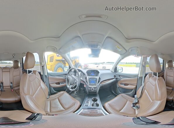5FRYD3H56HB010732 2017 ACURA MDX White Widok wnętrza 360 stopni