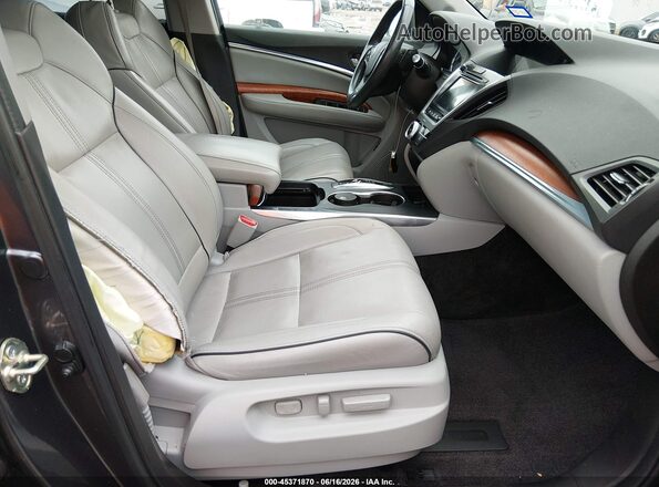 5FRYD3H87HB013648 2017 ACURA MDX Gray Вид салону спереду