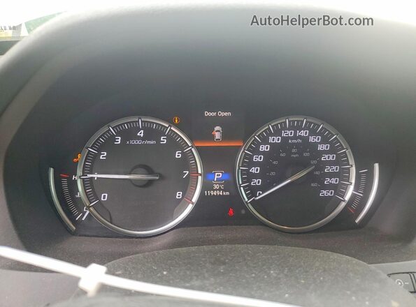 5FRYD4H45HB504402 2017 ACURA MDX White Instrument cluster view