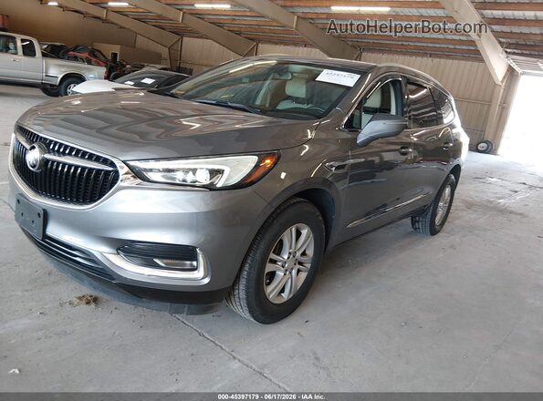 5GAEVAKW2KJ248652 2019 BUICK ENCLAVE Gray წინა მარცხენა ხედი სამი მეოთხედიდან