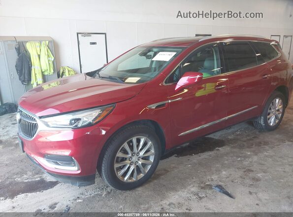 5GAEVBKW1JJ274602 2018 BUICK ENCLAVE Red Առջևի ձախ երեք քառորդ տեսարան