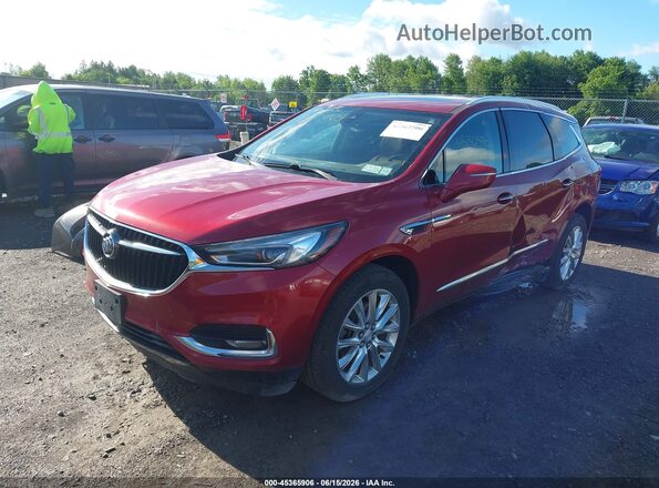 5GAEVBKW6JJ165441 2018 BUICK ENCLAVE Red წინა მარცხენა ხედი სამი მეოთხედიდან