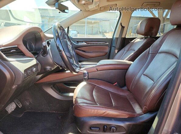 5GAEVCKWXJJ270098 2018 BUICK ENCLAVE Gray წინა სალონის ხედი