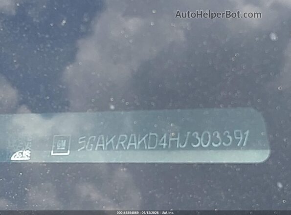 5GAKRAKD4HJ303391 2017 BUICK ENCLAVE Blue Widok komory silnika
