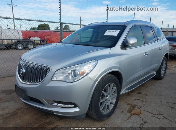 5GAKRBKD3HJ223134 2017 BUICK ENCLAVE Silver წინა მარცხენა ხედი სამი მეოთხედიდან