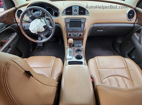 5GAKRBKD5GJ256456 2016 BUICK ENCLAVE Red წინა პანელის ხედი