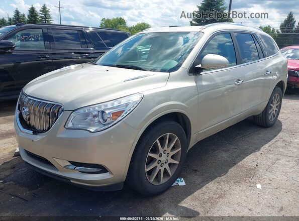 5GAKRBKD8HJ113616 2017 BUICK ENCLAVE Champagne წინა მარცხენა ხედი სამი მეოთხედიდან