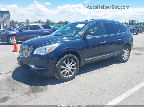 5GAKVBKD4GJ341042 2016 BUICK ENCLAVE Blue წინა მარცხენა ხედი სამი მეოთხედიდან