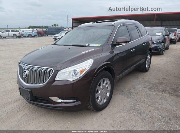 5GAKVBKD4HJ264643 2017 BUICK ENCLAVE Brown Vista tres cuartos delantera izquierda