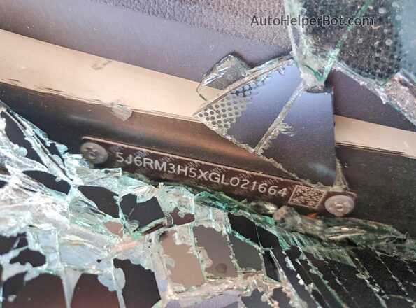 5J6RM3H5XGL021664 2016 HONDA CR-V Белый Вид наклейки с VIN-кодом