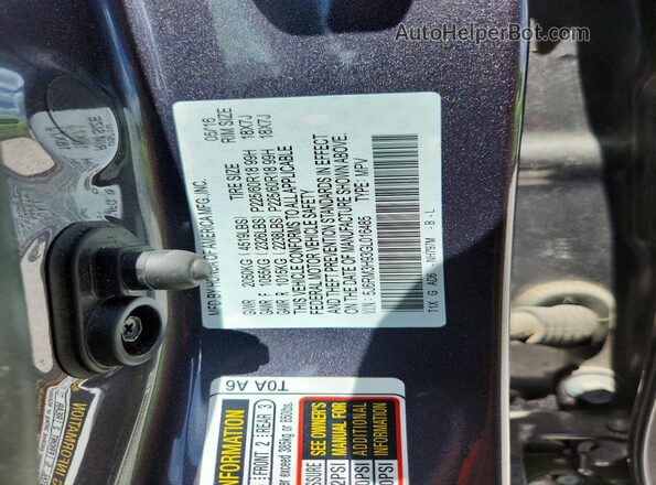 5J6RM3H93GL016485 2016 HONDA CR-V Gray Vista de la etiqueta del VIN