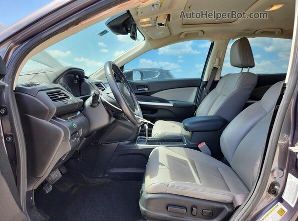 5J6RM3H93GL016485 2016 HONDA CR-V Gray Vista interior delantera