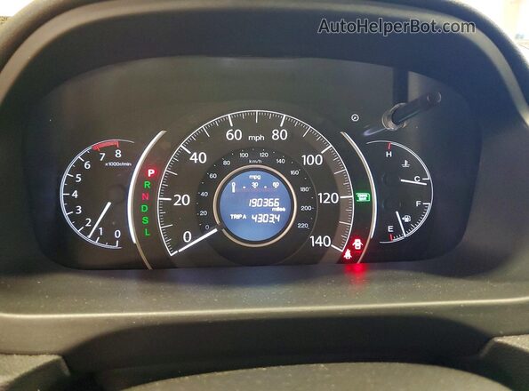 5J6RM4H43GL020076 2016 HONDA CR-V White ხელსაწყოთა პანელის ხედი