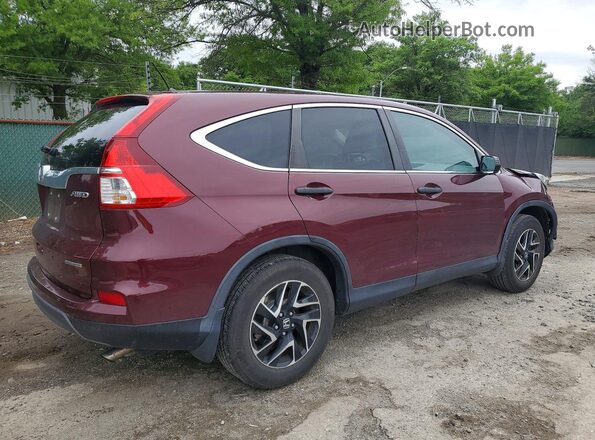5J6RM4H4XGL073020 2016 HONDA CR-V Burgundy უკანა მარჯვენა