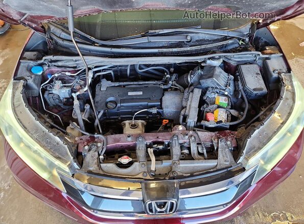 5J6RM4H5XGL022304 2016 HONDA CR-V Red Vista del compartimento del motor