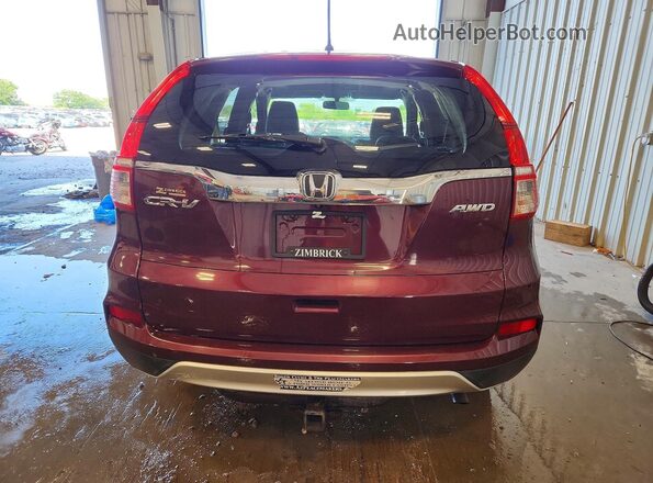 5J6RM4H5XGL022304 2016 HONDA CR-V Red Vista trasera