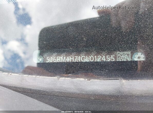5J6RM4H71GL012455 2016 HONDA CR-V Silver Вид підкапотного простору