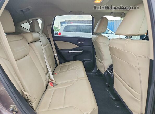5J6RM4H76GL124068 2016 HONDA CR-V Gray Rear interior view