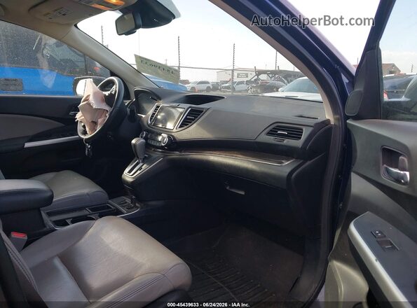5J6RM4H99GL104267 2016 HONDA CR-V Blue Front interior view