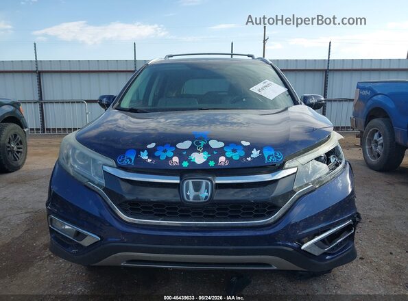 5J6RM4H99GL104267 2016 HONDA CR-V Blue Rear interior view