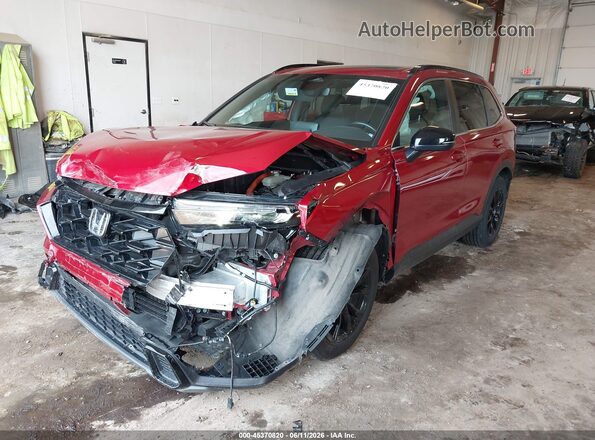 5J6RS6H80SL013874 2025 HONDA CR-V Red Առջևի ձախ երեք քառորդ տեսարան