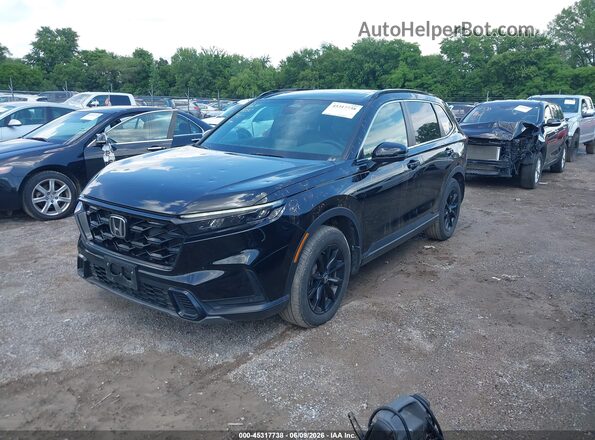 5J6RS6H8XSL010156 2025 HONDA CR-V Black Առջևի ձախ երեք քառորդ տեսարան