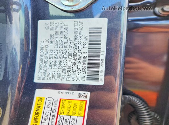 5J6RS6H97TL018113 2026 HONDA CR-V Gray Շարժիչի բաժամունքի տեսք