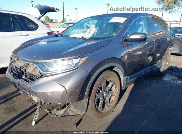 5J6RW1H55KA035992 2019 HONDA CR-V Gray წინა მარცხენა ხედი სამი მეოთხედიდან