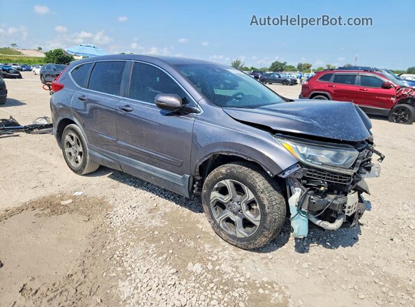 5J6RW1H8XKA027168 2019 HONDA CR-V Серый Передняя правая четверть