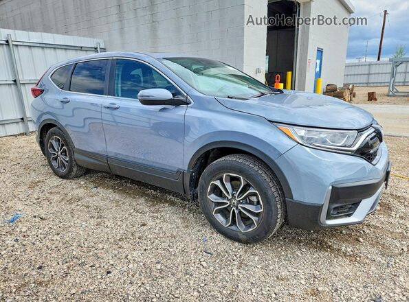 5J6RW2H55ML012418 2021 HONDA CR-V Бирюзовый Передняя правая четверть