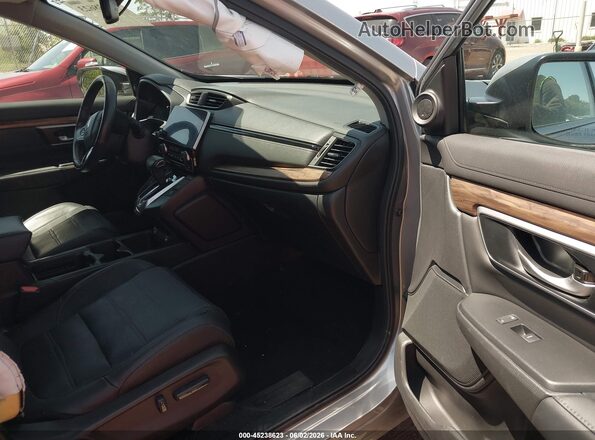 5J6RW2H80LL010407 2020 HONDA CR-V Gray Front interior view